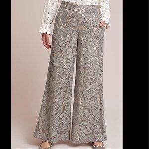 Anthropologie Lace Wide Legs